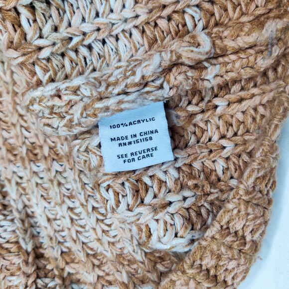 525 America x Revolve Chunky Marled Stripe Knit Sweater Bishop Sleeve XL Cozy - Picture 11 of 14